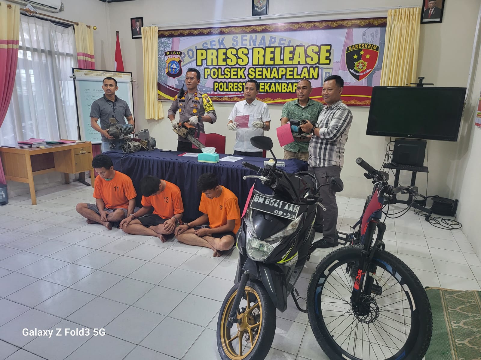 Dalam Waktu 2 Pekan Polsek Senapelan Berhasil Ungkap Kasus C3 (Curat, Curas Dan Curanmor) Pada 6  TK